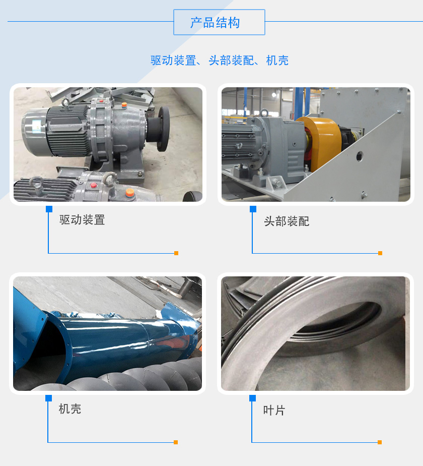 4WLS250无轴螺旋输送机细节与结构